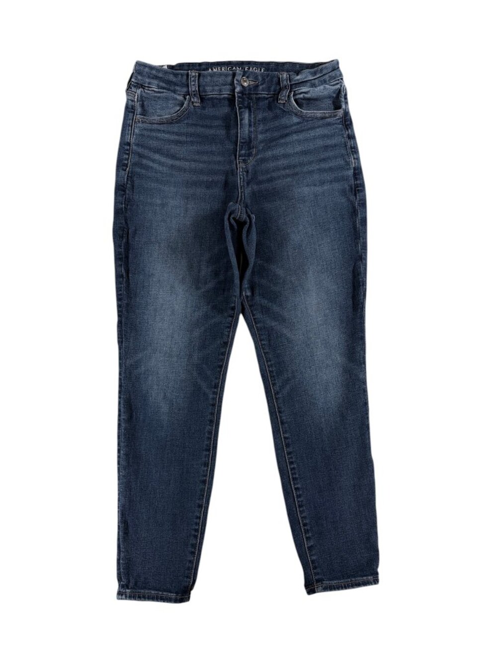 American Eagle Women's Curvy High Rise Stretch Jeans Medium Wash US 10 Short